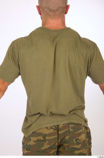 Duncan olive green t-shirt sports upper body 0005.jpg